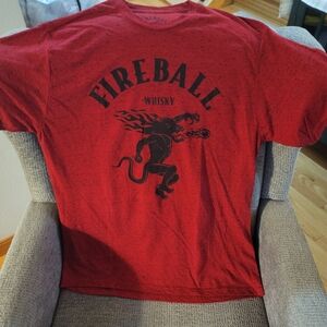Fireball Whisky Red Shirt Size XL